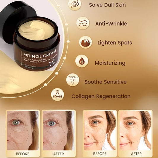 CREME RETINOL ANTI-AGE ET RIDES,RAJEUNISSANTE,Raffermissante,réparatrice et hydratante