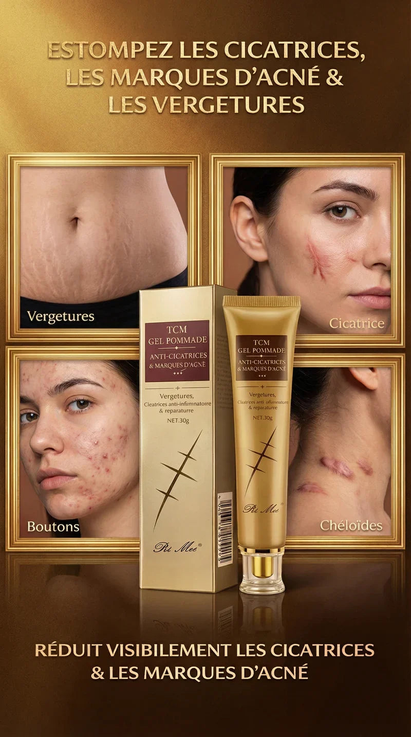 GEL REPARATRICE DE CICATRICE,VERGETURE,TACHE & ACNE TCM SCAR Pei Mei