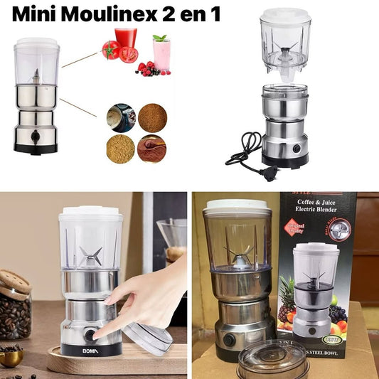 Mixeur Portable 2-en-1 – Smoothies, Jus, Épices & Café