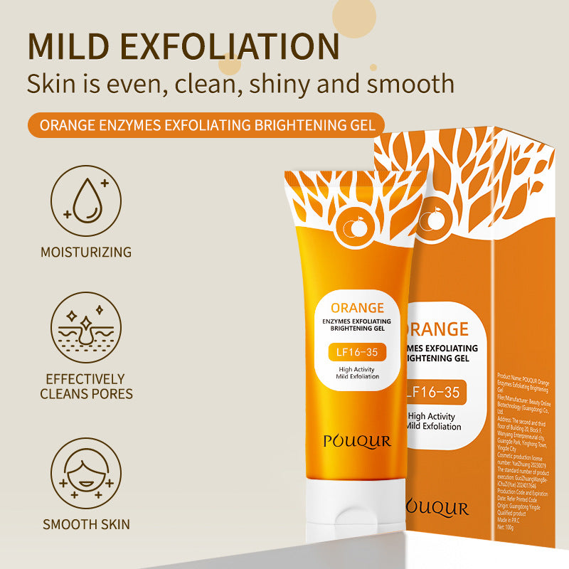 GEL EXFOLIANT POUQUR ORANGE ENZYME-PEAU LISSE,ECLATANTE ET RAFRAICHISSANTE
