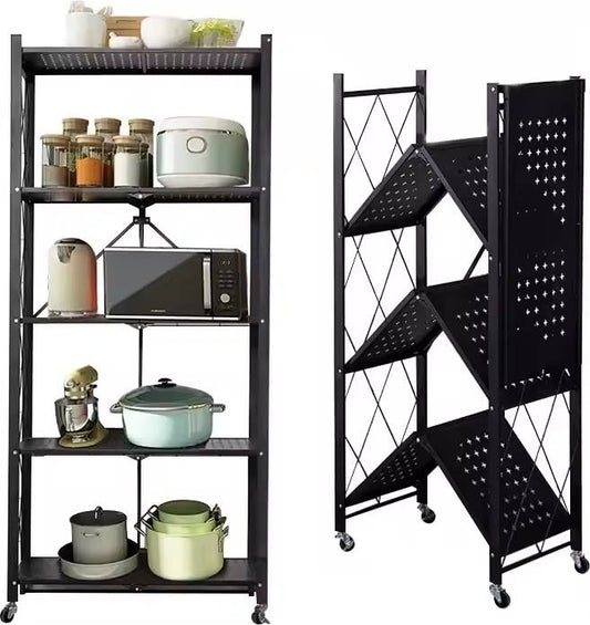 ETAGERE DE RANGEMENT GRAND 5 NIVEAUX A ROULLETTES