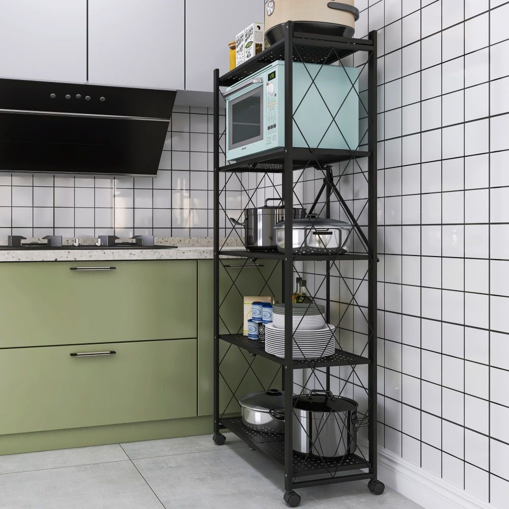 ETAGERE DE RANGEMENT GRAND 5 NIVEAUX A ROULLETTES
