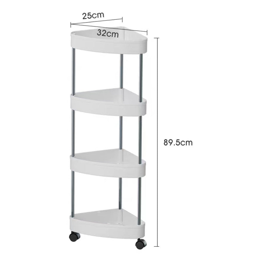 ETAGERE D'ANGLE 4 Rangés à roulette