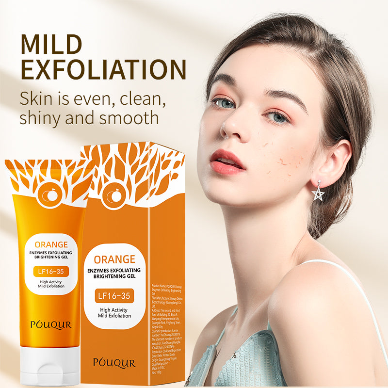 GEL EXFOLIANT POUQUR ORANGE ENZYME-PEAU LISSE,ECLATANTE ET RAFRAICHISSANTE