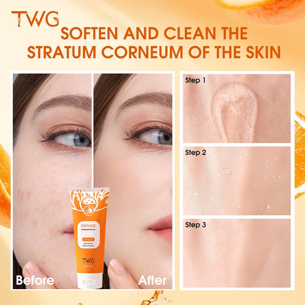 GEL EXFOLIANT POUQUR ORANGE ENZYME-PEAU LISSE,ECLATANTE ET RAFRAICHISSANTE