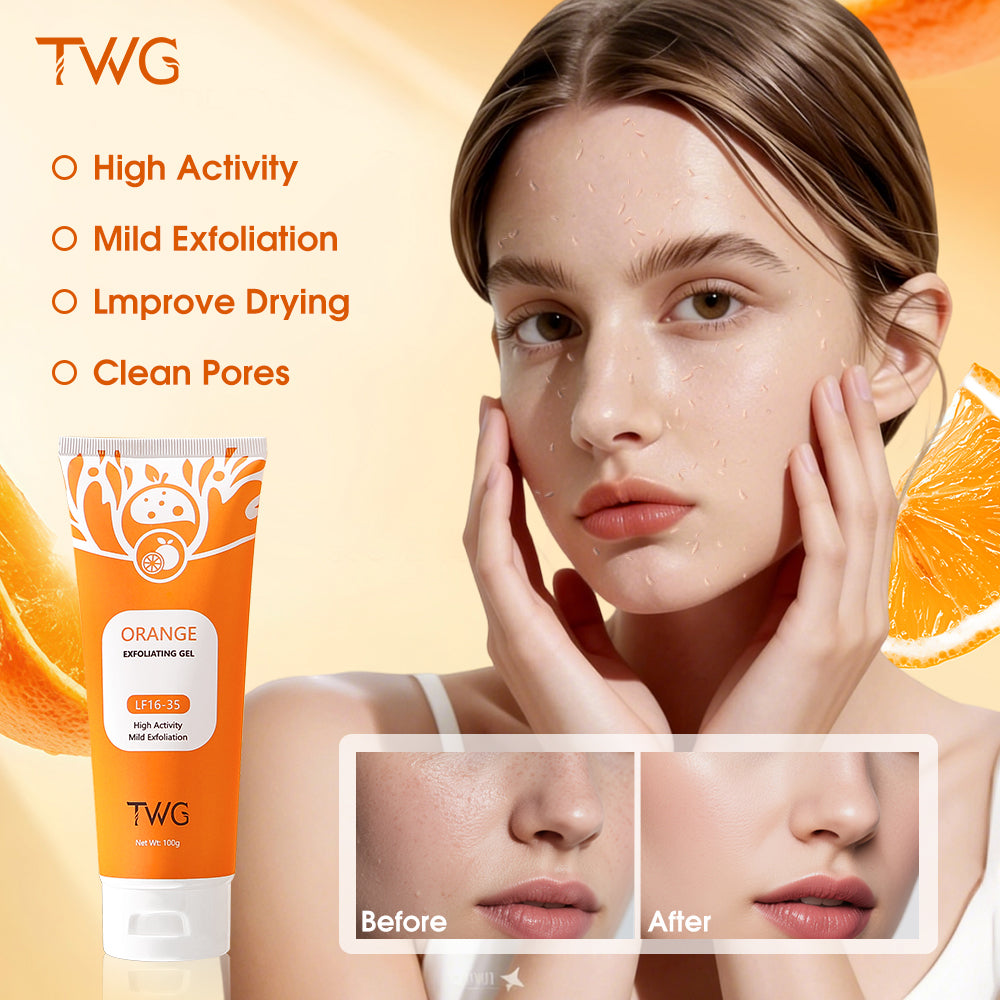 GEL EXFOLIANT POUQUR ORANGE ENZYME-PEAU LISSE,ECLATANTE ET RAFRAICHISSANTE