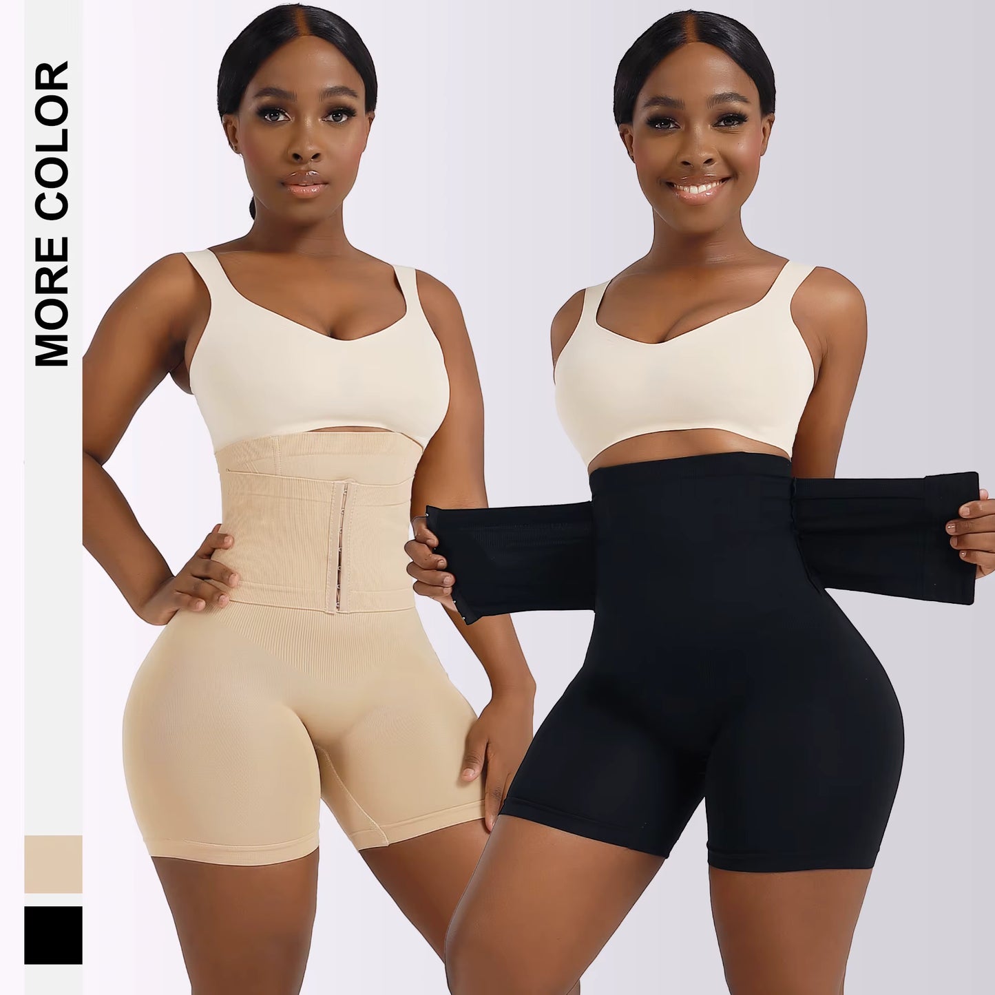 SHORT GAINANT VENTE PLAT & REMONTE FESSIER 2 en 1 SLIM CURVE